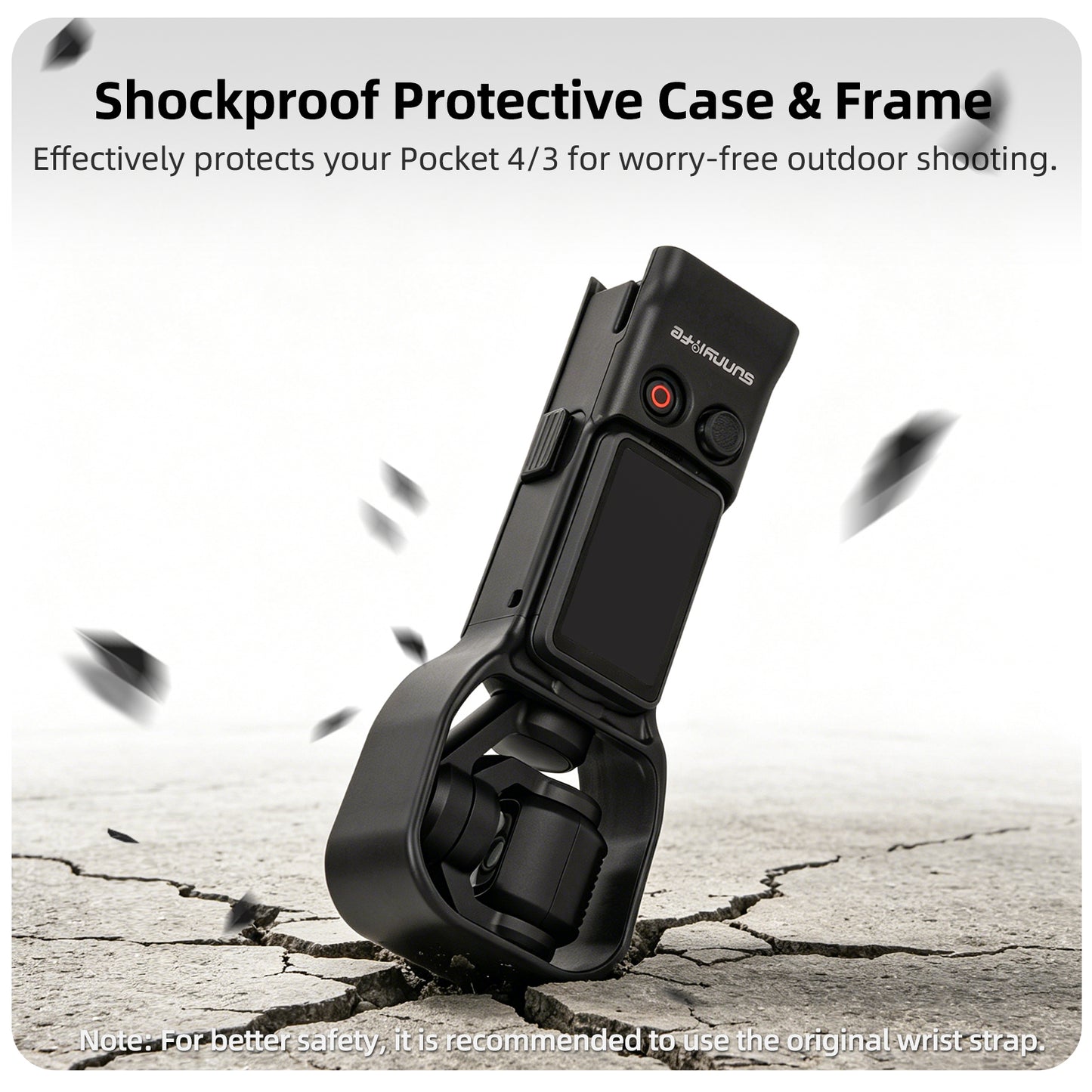 SUNNYLIFE OP4-K160 For DJI Osmo Pocket 4 / 3 Quick Snap Protective Case Light Shielding Shockproof Frame