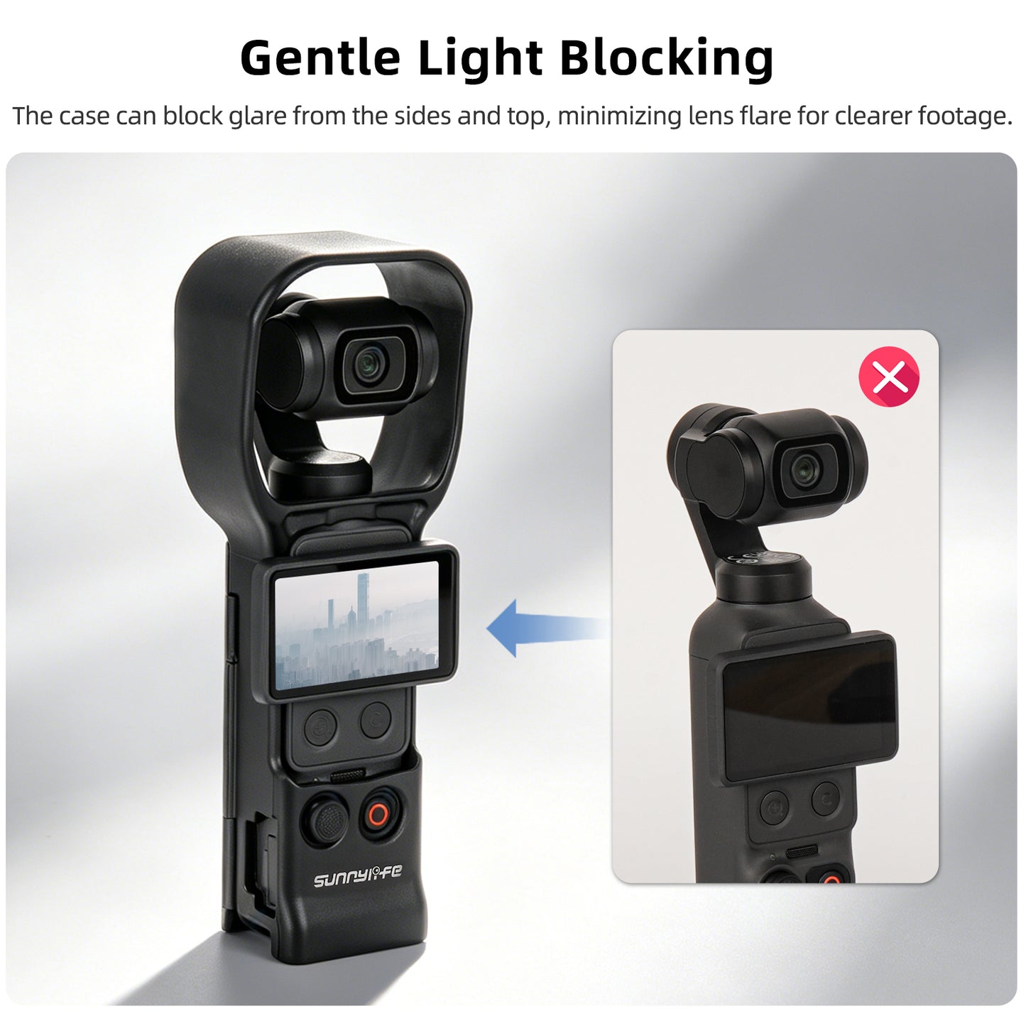 SUNNYLIFE OP4-K160 For DJI Osmo Pocket 4 / 3 Quick Snap Protective Case Light Shielding Shockproof Frame