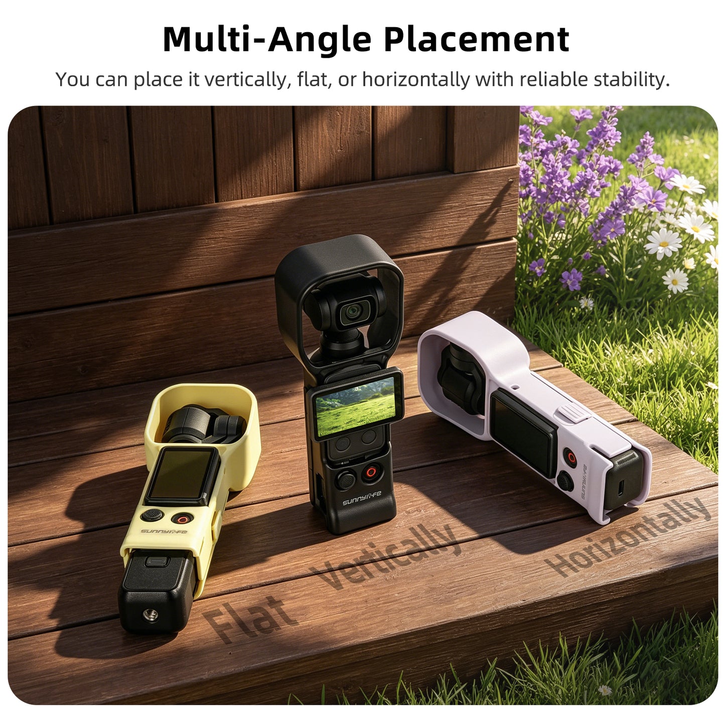 SUNNYLIFE OP4-K160 For DJI Osmo Pocket 4 / 3 Quick Snap Protective Case Light Shielding Shockproof Frame