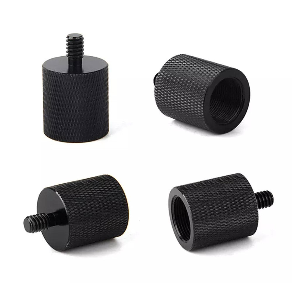 Aluminum Alloy Mic Stand Adapter 5 / 8" Female to 1 / 4" Male Screw Adapter Tripod Screw Converter Compatible with Other 1 / 4"-20 Accessories