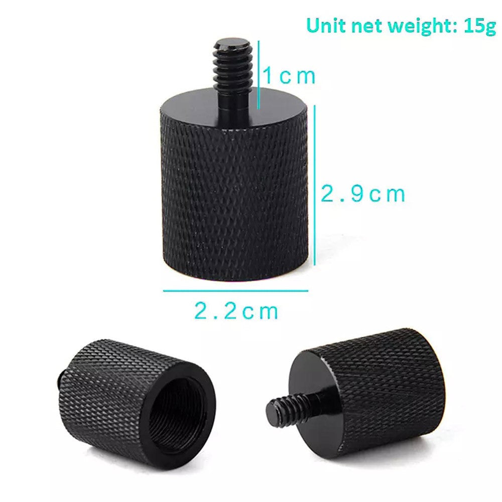 Aluminum Alloy Mic Stand Adapter 5 / 8" Female to 1 / 4" Male Screw Adapter Tripod Screw Converter Compatible with Other 1 / 4"-20 Accessories