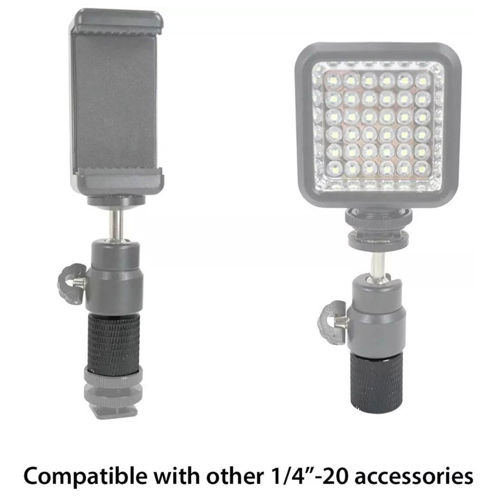 Aluminum Alloy Mic Stand Adapter 5 / 8" Female to 1 / 4" Male Screw Adapter Tripod Screw Converter Compatible with Other 1 / 4"-20 Accessories