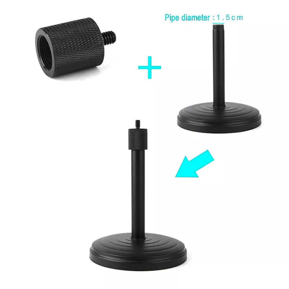 Aluminum Alloy Mic Stand Adapter 5 / 8" Female to 1 / 4" Male Screw Adapter Tripod Screw Converter Compatible with Other 1 / 4"-20 Accessories