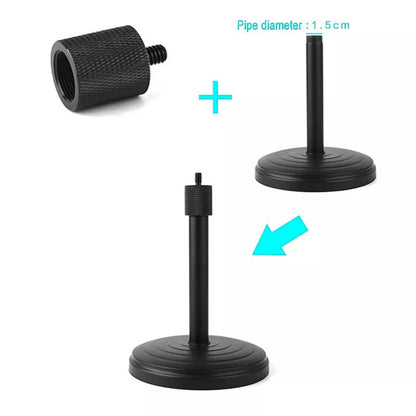 Aluminum Alloy Mic Stand Adapter 5 / 8" Female to 1 / 4" Male Screw Adapter Tripod Screw Converter Compatible with Other 1 / 4"-20 Accessories