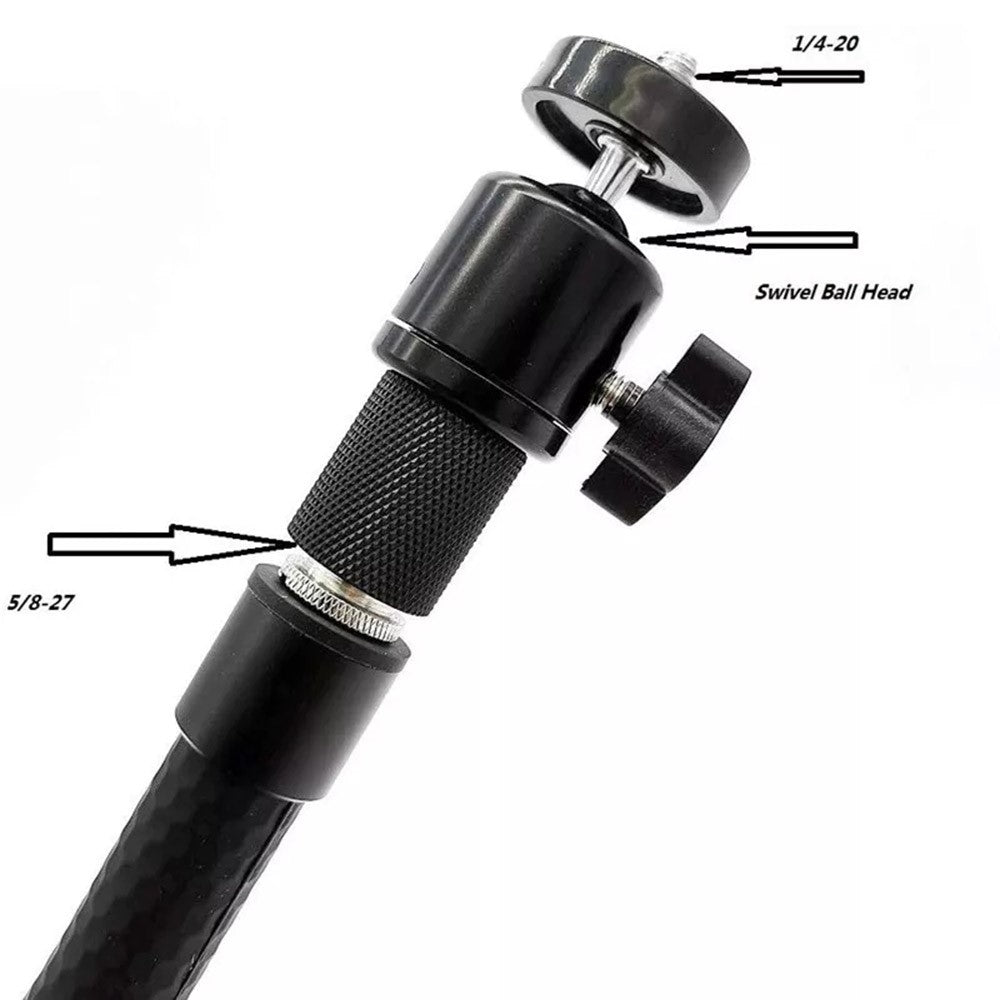 Aluminum Alloy Mic Stand Adapter 5 / 8" Female to 1 / 4" Male Screw Adapter Tripod Screw Converter Compatible with Other 1 / 4"-20 Accessories