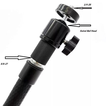 Aluminum Alloy Mic Stand Adapter 5 / 8" Female to 1 / 4" Male Screw Adapter Tripod Screw Converter Compatible with Other 1 / 4"-20 Accessories