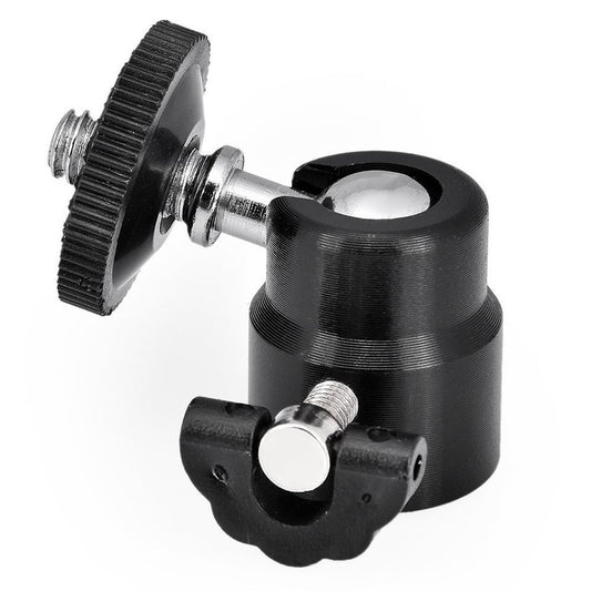 C008 Mini Gimbal Mount for Tripod, Aluminum Alloy+PC Camera Rotating Ball Gimbal with 1 / 4" Screw Mount