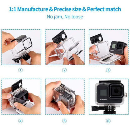 For GoPro Hero 9 / 10 / 11 / 12 / 13 Clear Design Waterproof Acrylic+Tempered glass Housing Case Camera Underwater Diving Cover