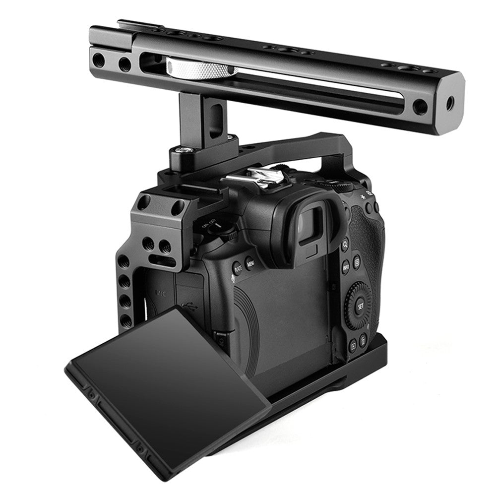 YELANGU C22 For Canon EOS R5 / R6 / R6 MARK 2 / R5C Aluminum Alloy Camera Video Cage with Handle Grip