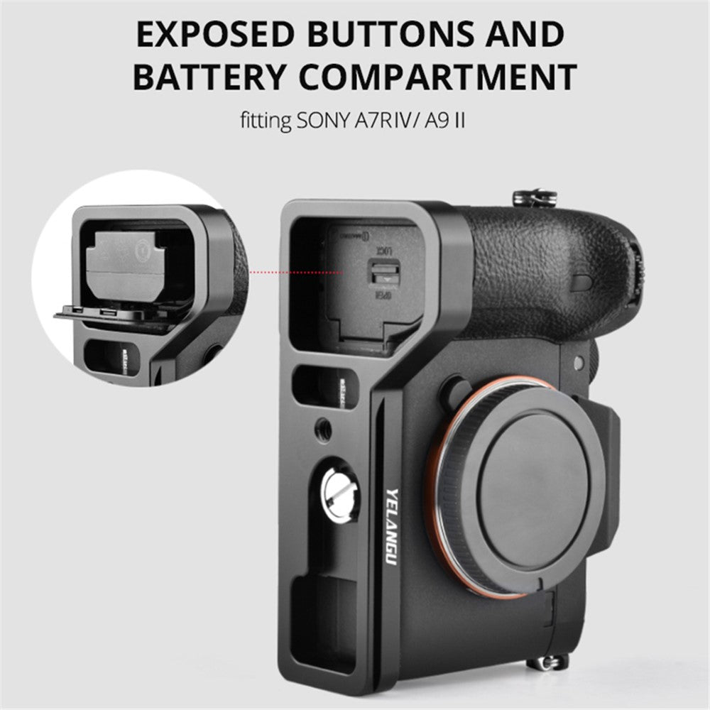 YELANGU CL8 Aluminum Baseplate for Sony A9II / A7R4 with Cold Shoe Interface Camera Accessory