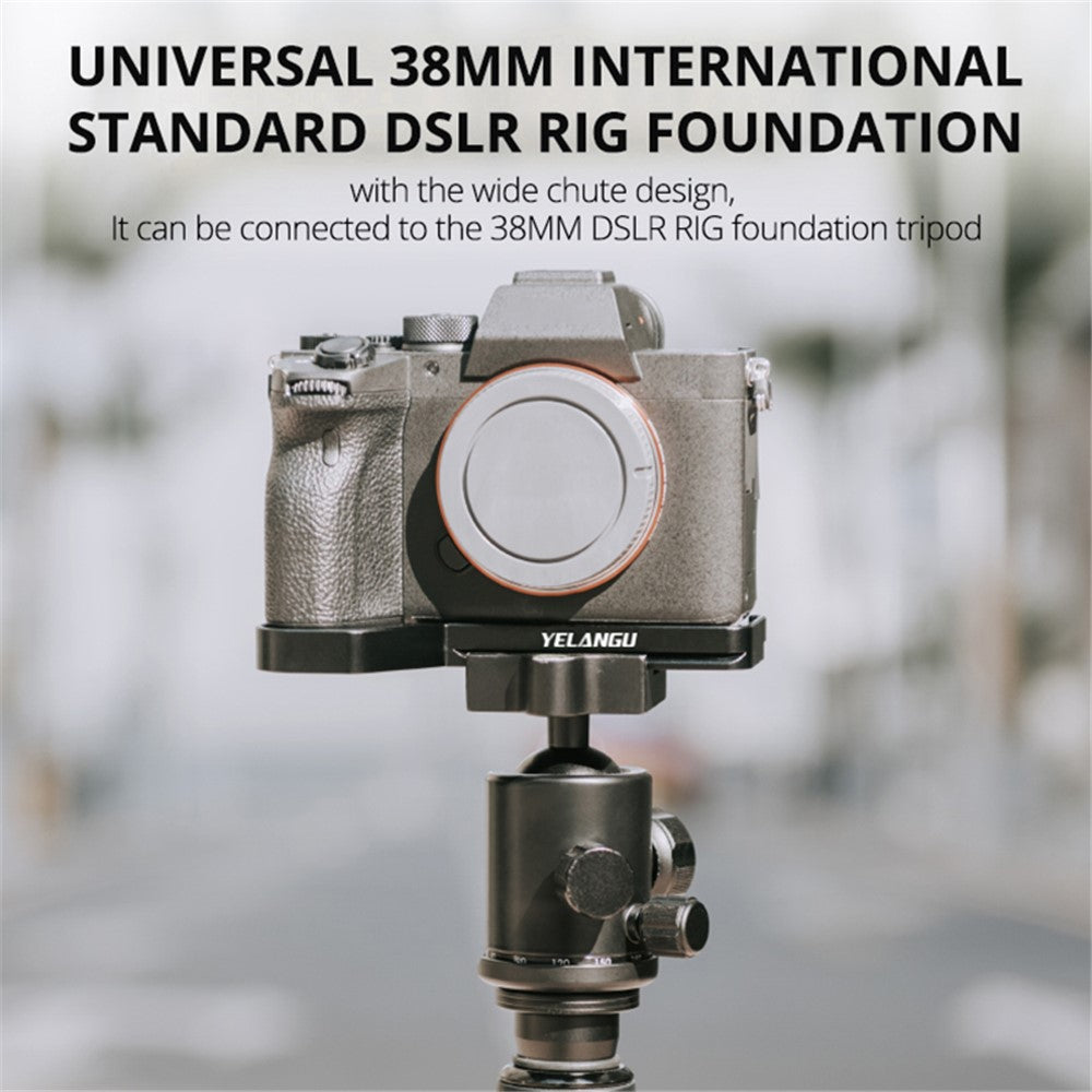 YELANGU CL8 Aluminum Baseplate for Sony A9II / A7R4 with Cold Shoe Interface Camera Accessory