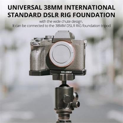 YELANGU CL8 Aluminum Baseplate for Sony A9II / A7R4 with Cold Shoe Interface Camera Accessory