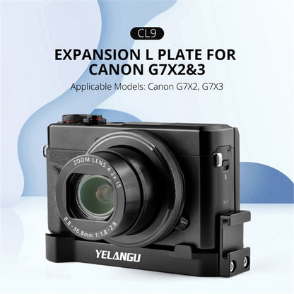 YELANGU CL9 For Canon G7X2 / G7X3 Lightweight Aluminum Alloy Expansion L Plate with Wrench