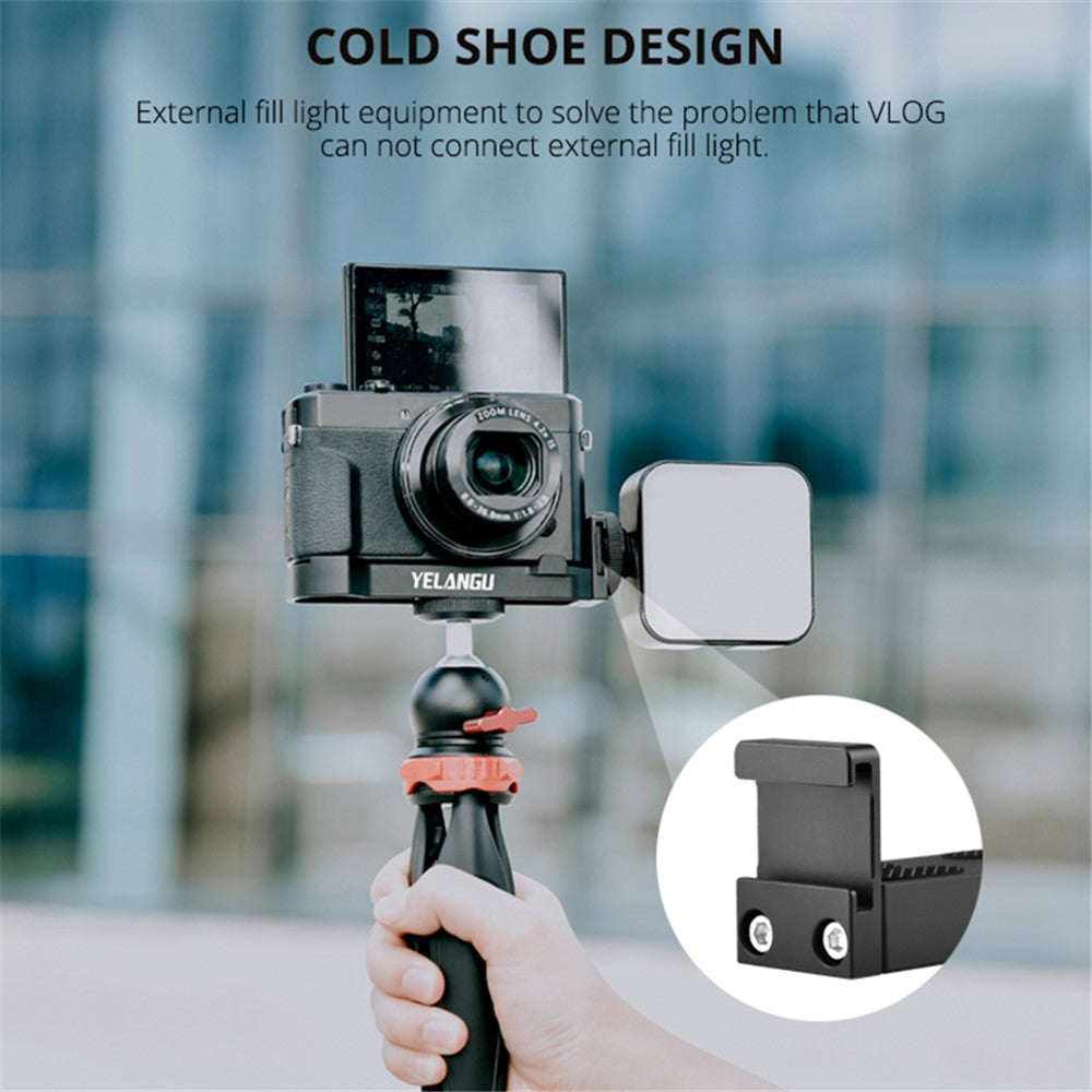 YELANGU CL9 For Canon G7X2 / G7X3 Lightweight Aluminum Alloy Expansion L Plate with Wrench