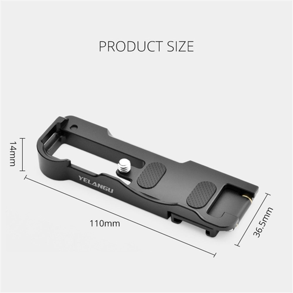 YELANGU CL12 For Sony ZV-1 Aluminum Alloy Camera Base Plate with Anti-slip Rubber Pad