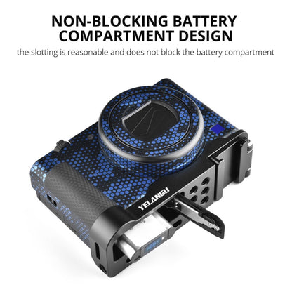 YELANGU CL12 For Sony ZV-1 Aluminum Alloy Camera Base Plate with Anti-slip Rubber Pad