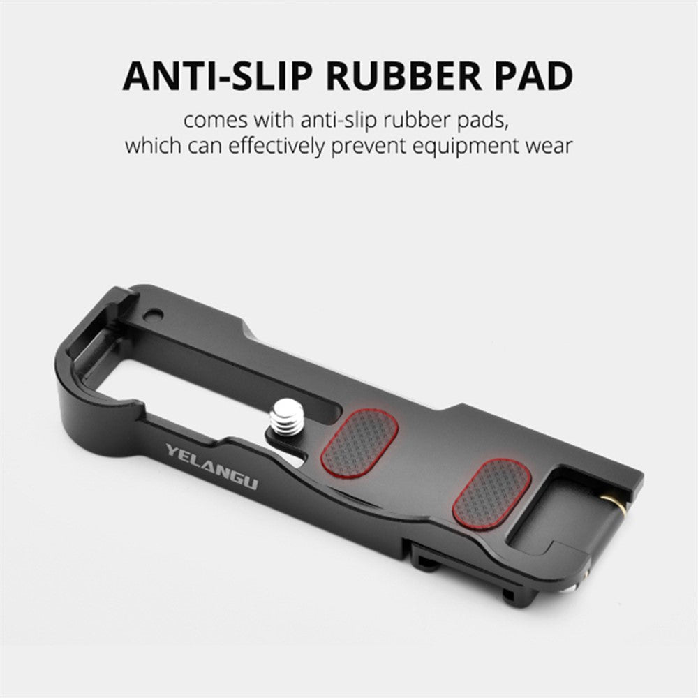 YELANGU CL12 For Sony ZV-1 Aluminum Alloy Camera Base Plate with Anti-slip Rubber Pad