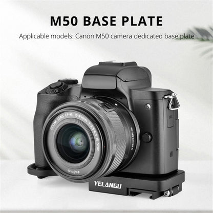 YELANGU CL13 For Canon M50 CNC Aluminum Alloy Camera Base Plate with Battery Opening