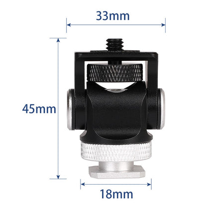 C037 360-Degree Rotating Gimbal for SLR Camera Quick Release Mount Adapter with Hot Shoe, 1 / 4 Screw Hole