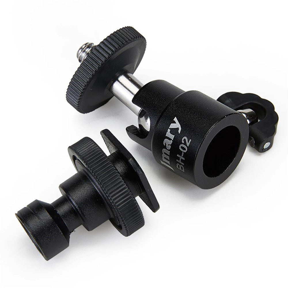 JMARY BH-02 360-Degree Rotating Tripod Adapter with 1 / 4 Screw for LED Lights, Monitors, Mic, Camera