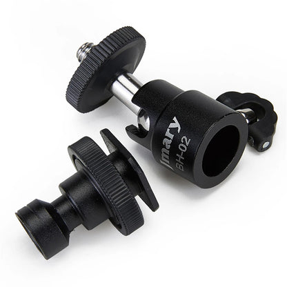 JMARY BH-02 360-Degree Rotating Tripod Adapter with 1 / 4 Screw for LED Lights, Monitors, Mic, Camera
