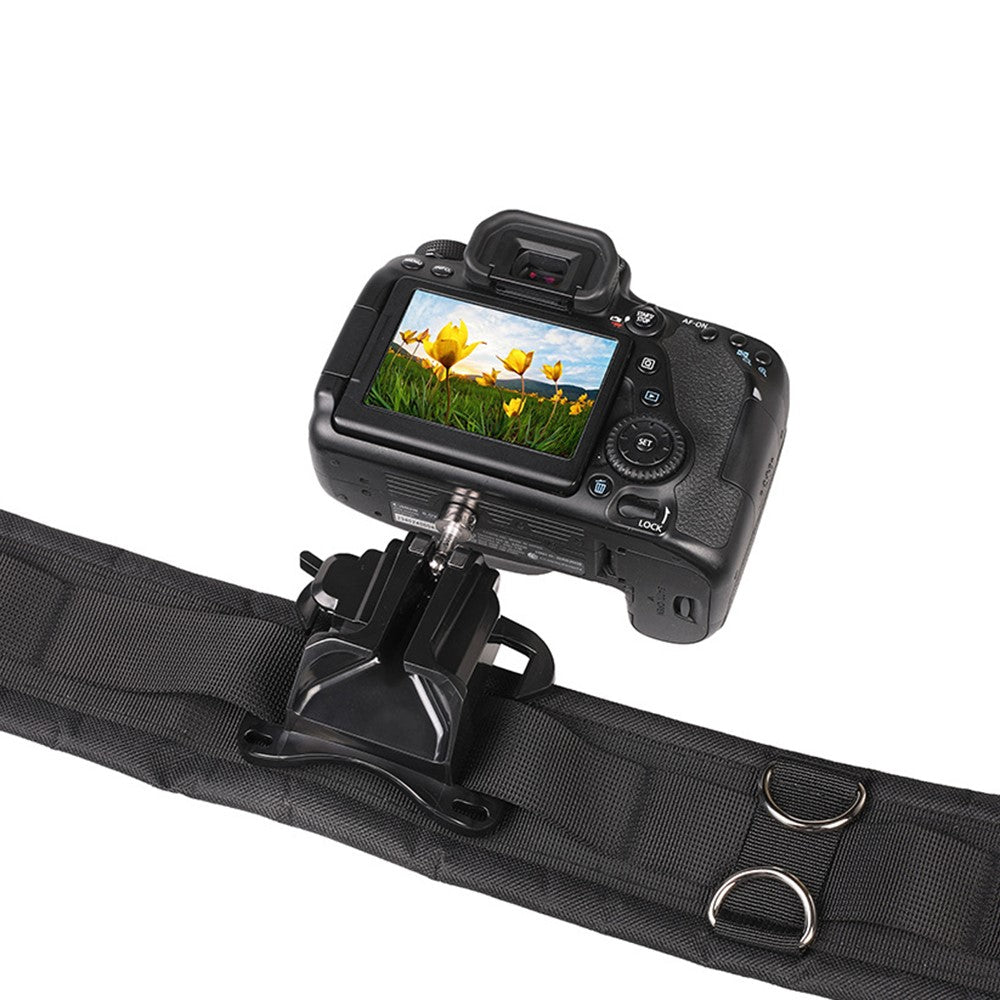A648 Opened 1 / 4 Inch Screw Mount Quick Release Hanger ABS+Metal Camera Belt Clip Waist Belt Holster Holder