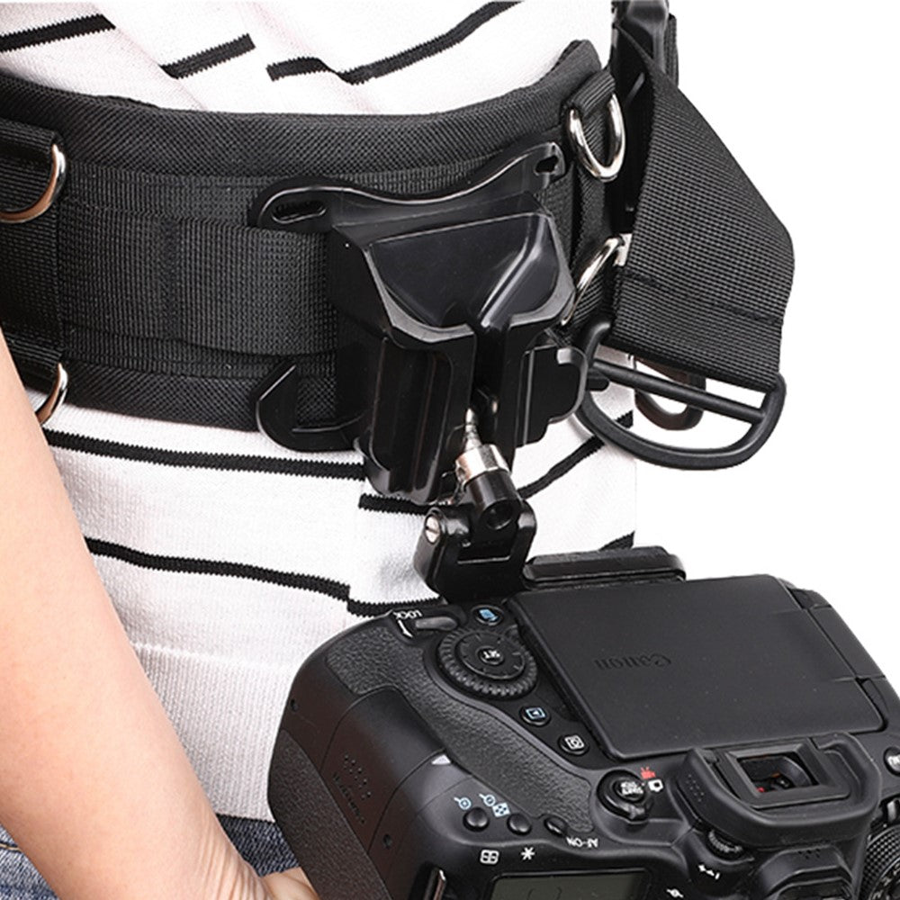 A648 Opened 1 / 4 Inch Screw Mount Quick Release Hanger ABS+Metal Camera Belt Clip Waist Belt Holster Holder
