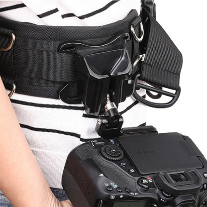 A648 Opened 1 / 4 Inch Screw Mount Quick Release Hanger ABS+Metal Camera Belt Clip Waist Belt Holster Holder