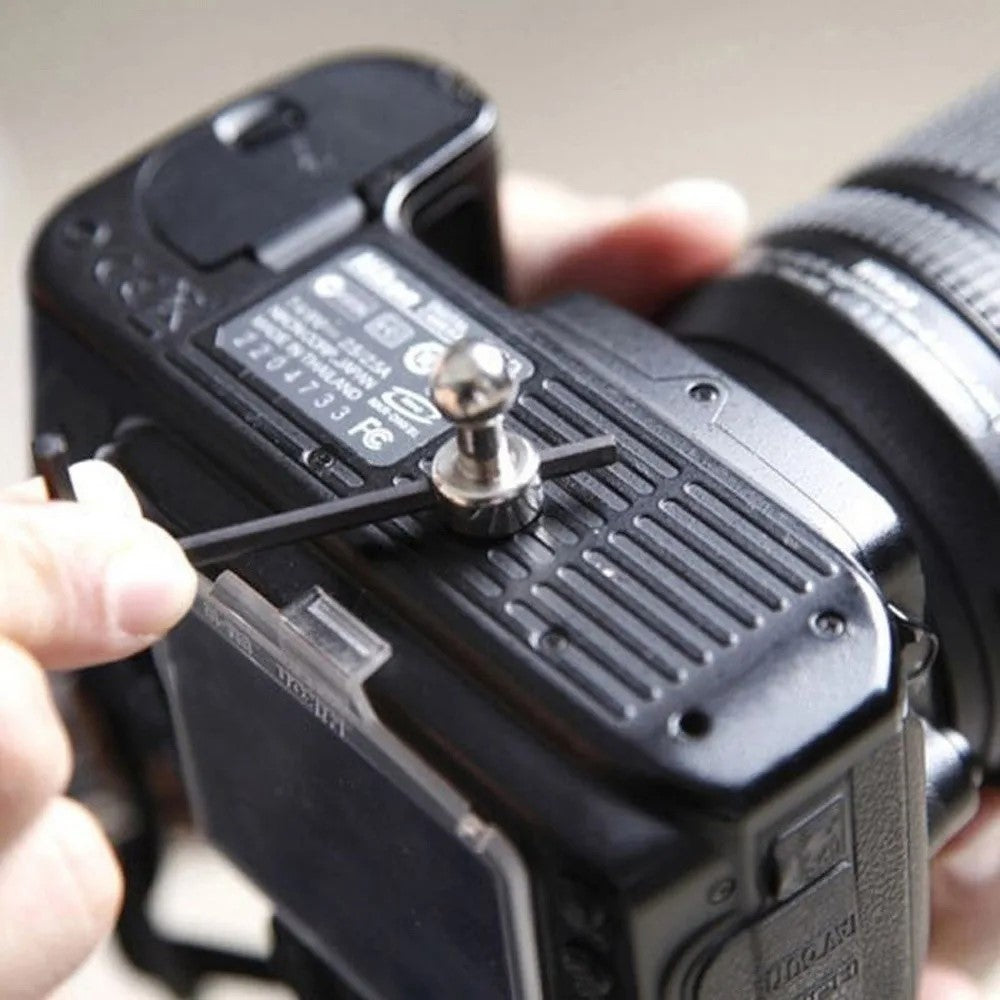 A649 Closed ABS+Metal Camera Belt Clip Waist Belt Holster Holder 1 / 4 Inch Screw Mount Quick Release Hanger