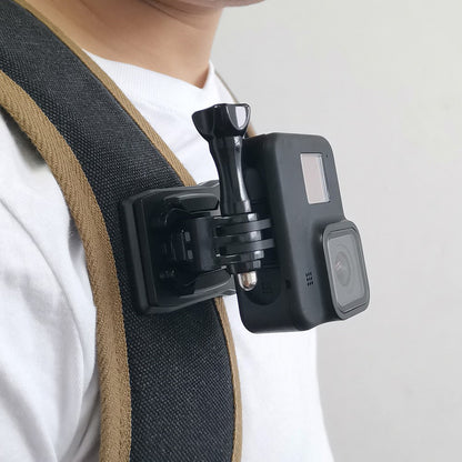 G154 For Gopro Hero 6 / 5 / 4 / 3+ / 3 / 2 / 1 360 Degrees Rotation Backpack Clip Camera Mount Bracket