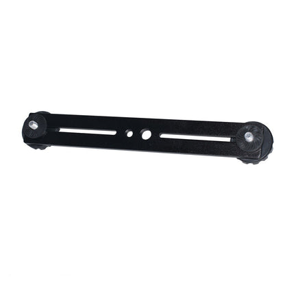 L084 1 / 4 Inch Dual Camera Mount Bracket Aluminum Alloy Extension Bar Bracket for DSLR LED Flash Light