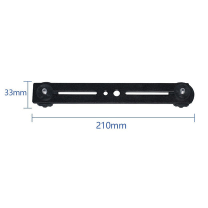 L084 1 / 4 Inch Dual Camera Mount Bracket Aluminum Alloy Extension Bar Bracket for DSLR LED Flash Light