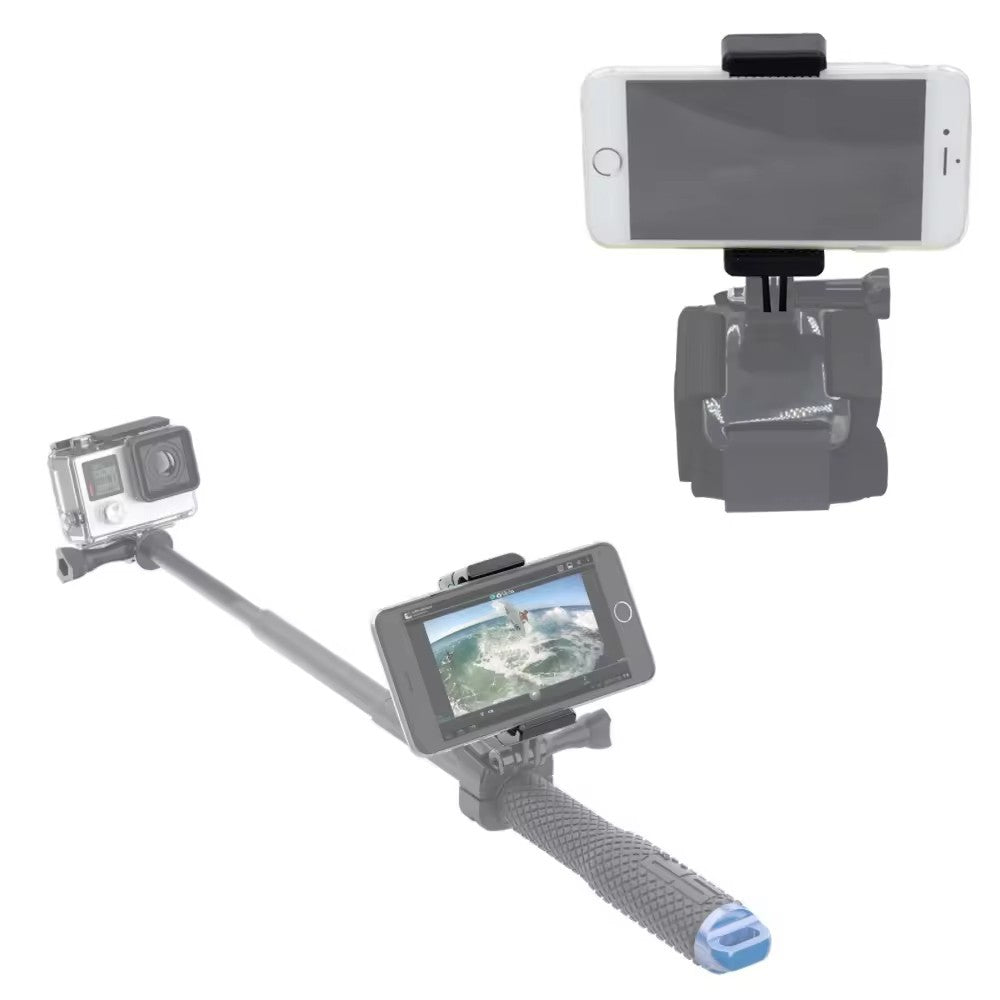D012 for GoPro Hero 7 / 6 / 5 / 4 / 3 / 2 / 1 Retractable Tripod Phone Clip with 1  /  4" Screw Adapter