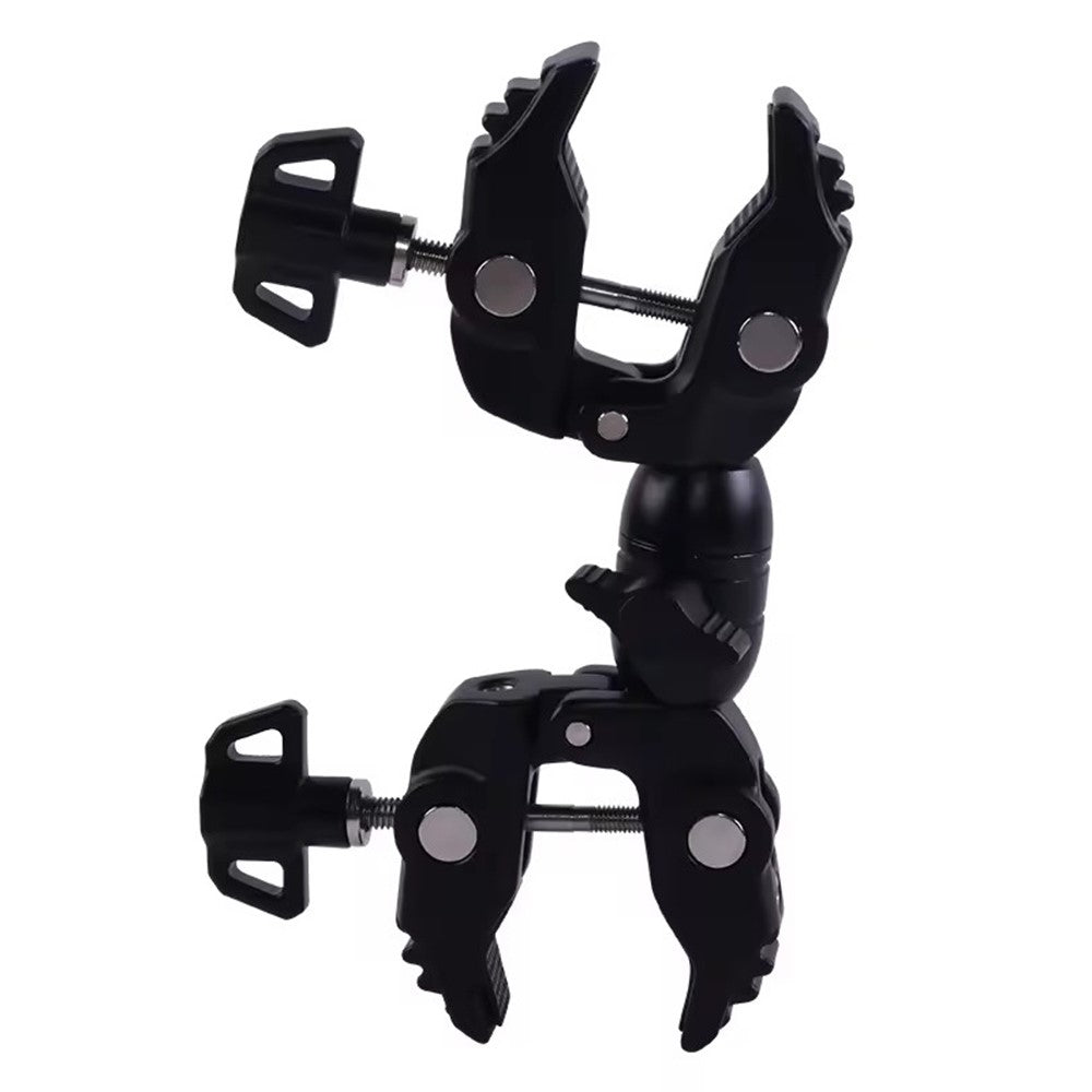 Z074 Double Camera Clamp Crab Plier Clip Bracket Mount Monitor Magic Arm Double Ball Head Adapter