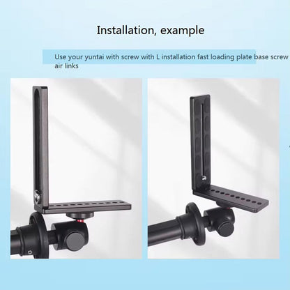 X006 Universal 1 / 4 Inch Screw Mount L-Shape Quick Release Plate for Camera