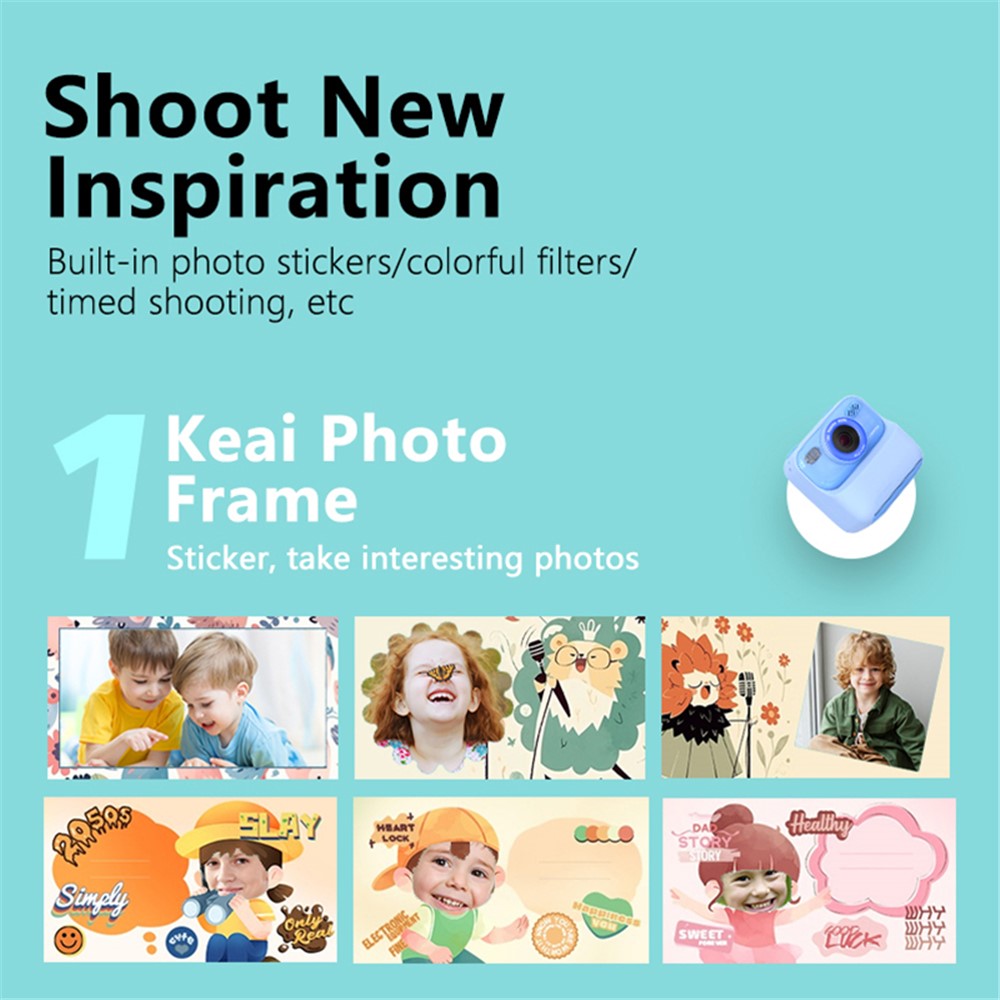P79 Photo Instant Print Kids Digital Camera Fun Game HD 1080P Dual Lens Camera