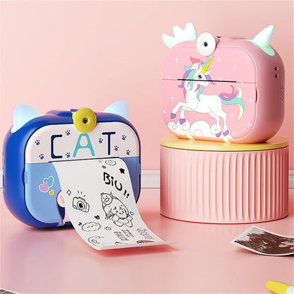 X3D 2.4-inch IPS Screen 10X Zoom 1080P HD Kids Instant Print Camera Built-In Games