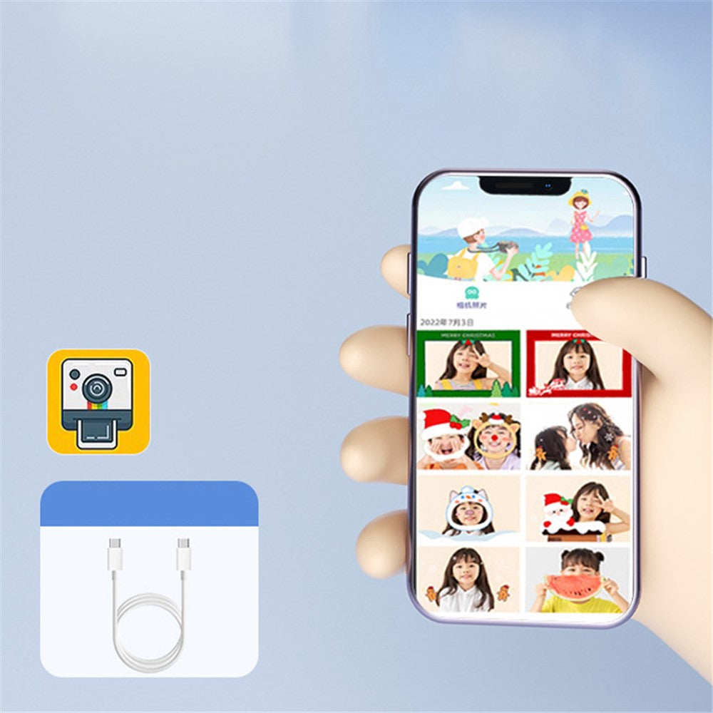 X3D 2.4-inch IPS Screen 10X Zoom 1080P HD Kids Instant Print Camera Built-In Games