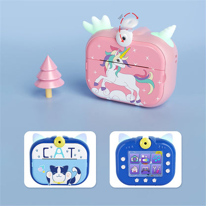 X3D 2.4-inch IPS Screen 10X Zoom 1080P HD Kids Instant Print Camera Built-In Games