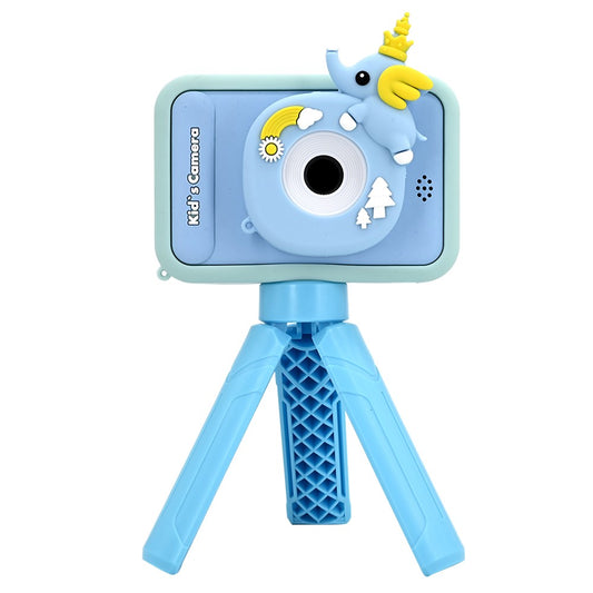 AC10 HD Dual Lens 2.4 Inch IPS Screen Kids Camera with Tripod + 32GB Memory Card
