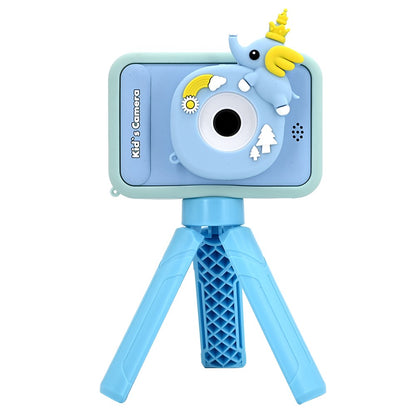 AC10 HD Dual Lens 2.4 Inch IPS Screen Kids Camera with Tripod, No Memory Card