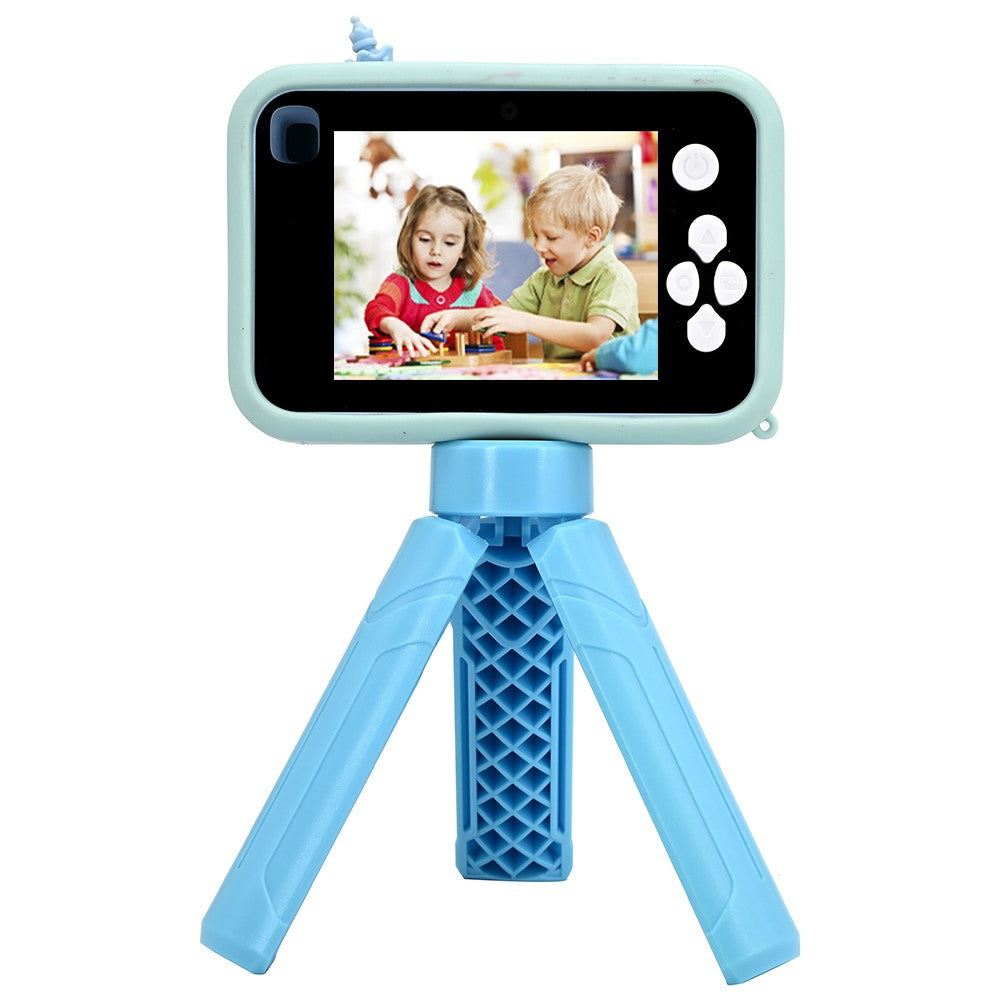 AC10 HD Dual Lens 2.4 Inch IPS Screen Kids Camera with Tripod, No Memory Card