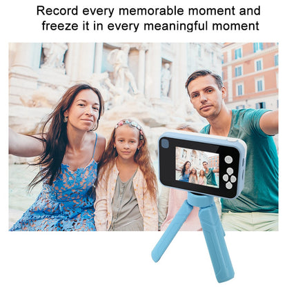 AC10 HD Dual Lens 2.4 Inch IPS Screen Kids Camera with Tripod, No Memory Card