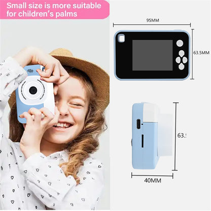 AC10 HD Dual Lens 2.4 Inch IPS Screen Kids Camera with Tripod, No Memory Card