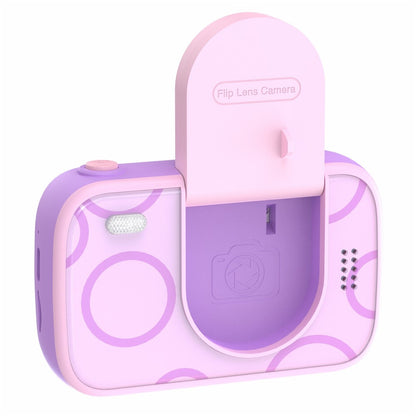 H19 2.4 inch Screen Children Camera 180-Degree Flip Camera Len with Tripod / 32G Memory Card