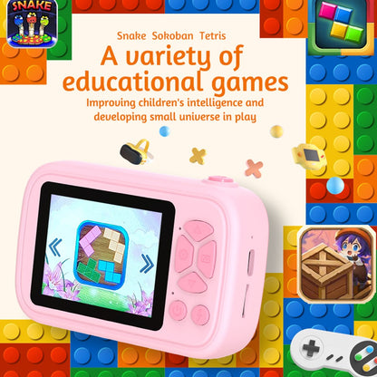 H19 2.4 inch Screen Children Camera 180-Degree Flip Camera Len with Tripod / 32G Memory Card