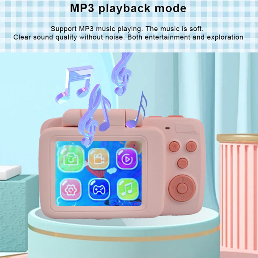 KDC-008A 2.4-Inch Screen Children Camera Flip Design Kids Camera Toy Toddler Birthday Gift