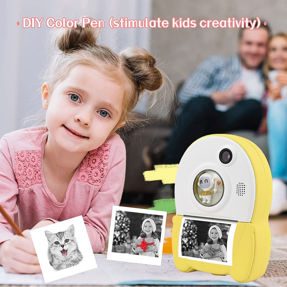 KDC-0013A Kids Toy 2.4 inch Screen Camera Instant Photo Printer with 32G TF Card+Card Reader