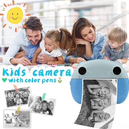 KDC-0013B 2.4 inch Screen HD Kids Instant Camera Dual Lens Thermal Printing Camera Toy