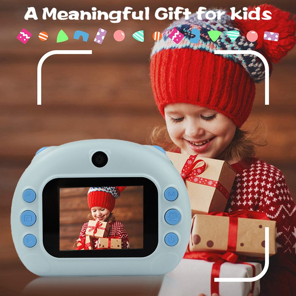 KDC-0013B 2.4 inch Screen HD Instant Camera Dual Lens Thermal Printing Kids Camera, with 32G TF Card + Card Reader
